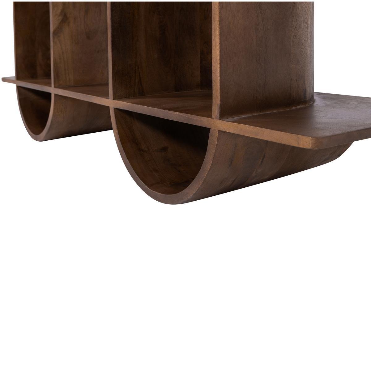 Regal Sinne Dunkelbraun B: 130 cm - Dunkelbraun, Design, Holz (130/180/35cm) - Livetastic