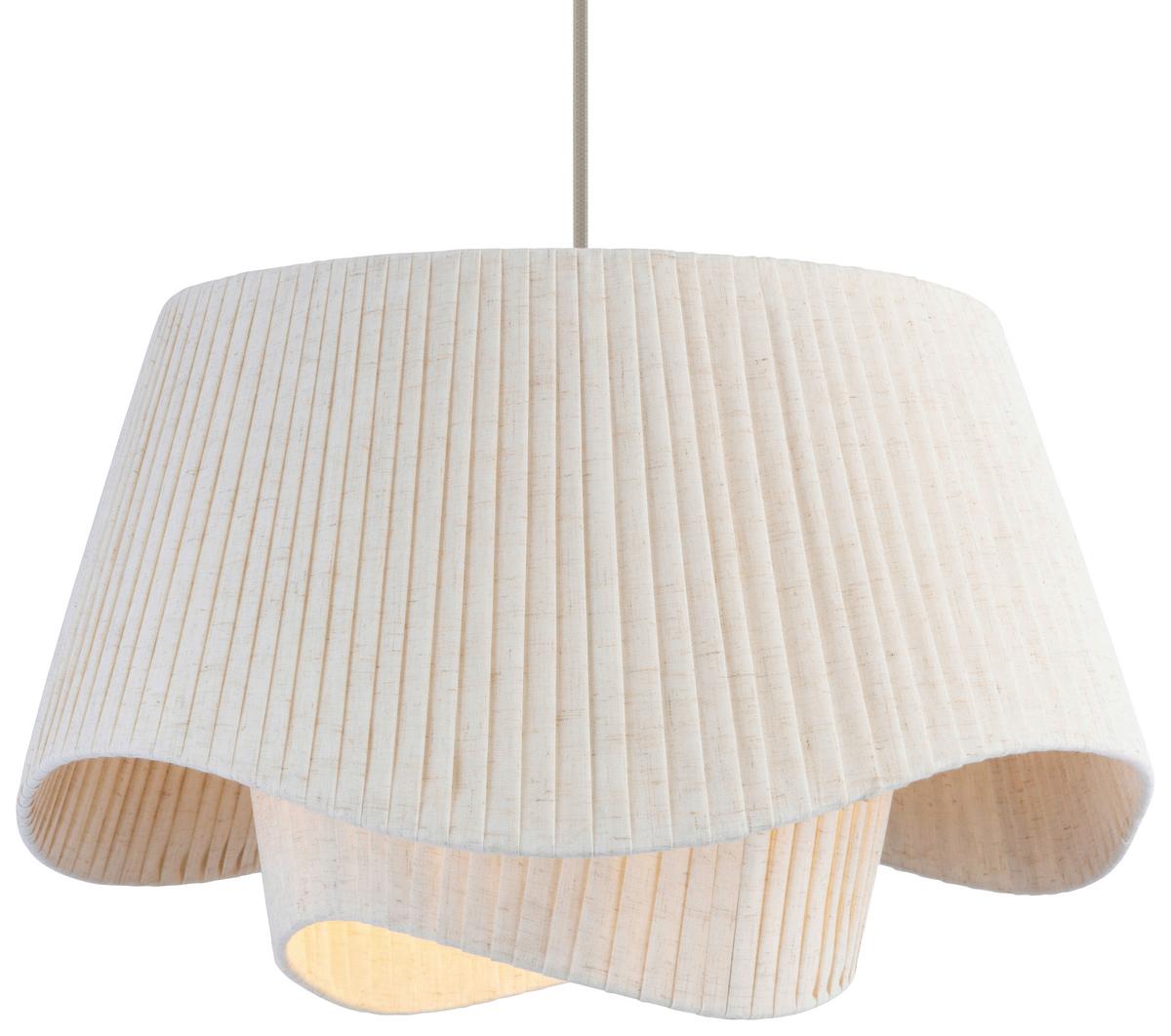 ZÁVESNÉ SVIETIDLO GABRIELE - béžová, Modern, kov/textil (50/50/120cm) - Mömax
