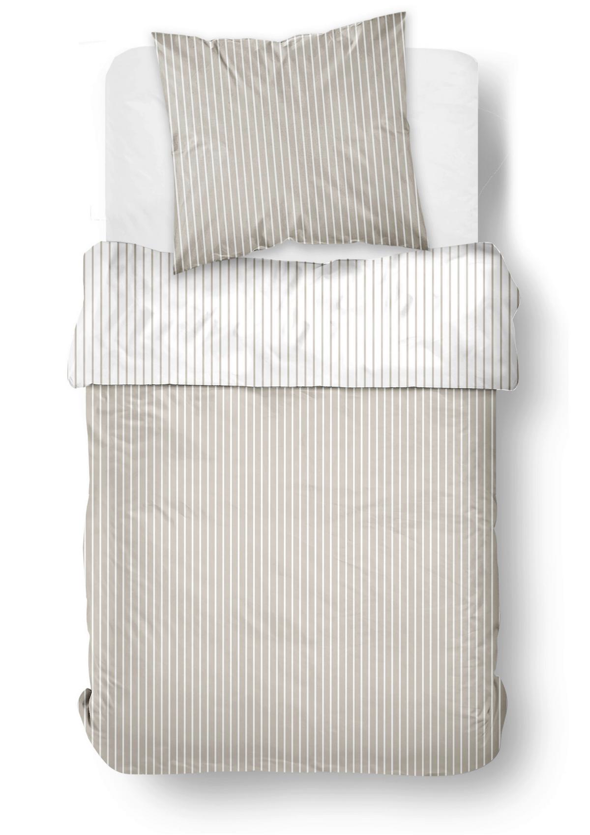 POSTEĽNÁ BIELIZEŇ TAYLOR - perleťová, Natur, textil (140/200cm)