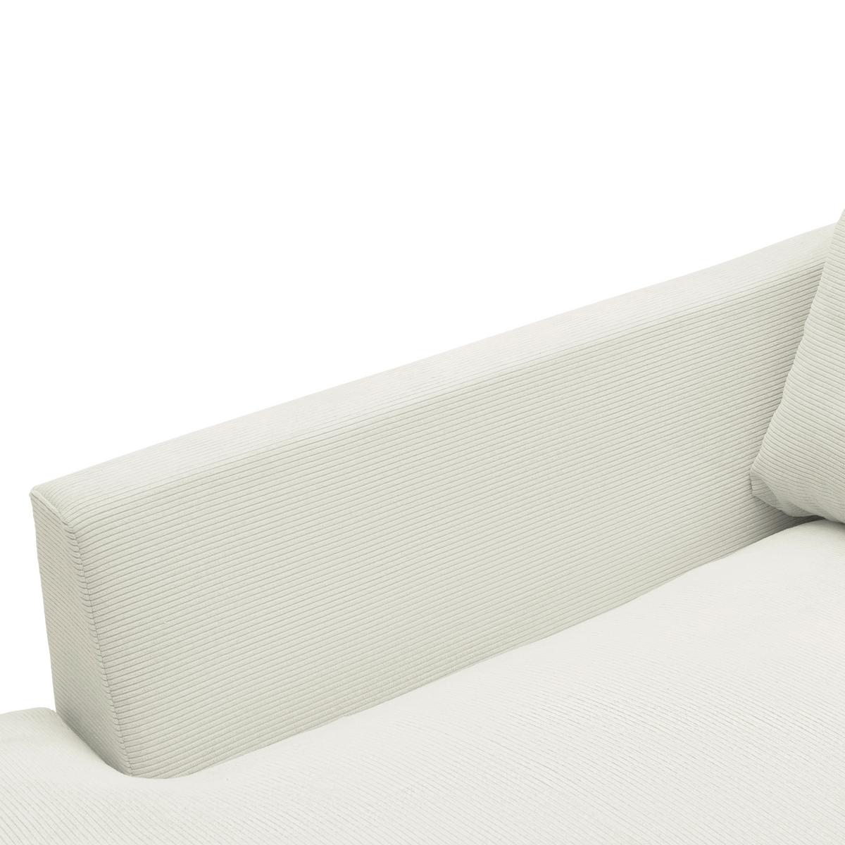 Rohová sedačka PEDRO, levá, krémová - černá/krémová, Moderní, textil/plast (190/300cm) - Mömax