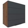 Küchenoberschrank Florenz B. 60 cm Grau/Eiche 1 Drehtüre - Eiche Wotan/Grau, Design, Holzwerkstoff (60/57/34cm) - Held