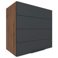 Küchenoberschrank Florenz B. 60 cm Grau/Eiche 1 Drehtüre - Eiche Wotan/Grau, Design, Holzwerkstoff (60/57/34cm) - Held