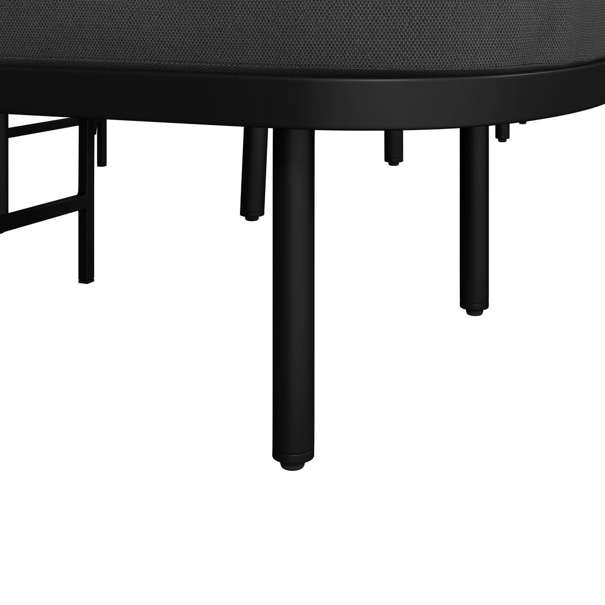 JEDÁLENSKÁ TERASOVÁ SÚPRAVA LISSA - čierna/farba hrušky, Modern, kov/textil - Bessagi Garden