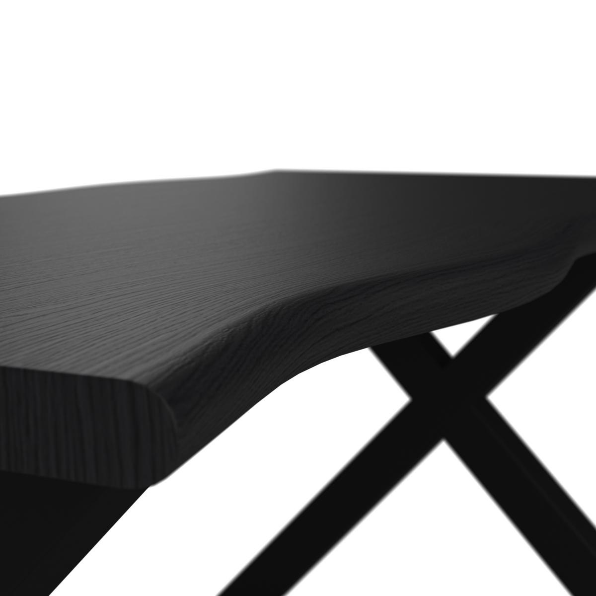 JÍDELNÍ STŮL LAUREL - černá, Moderní, kov/kompozitní dřevo (180/76/90cm) - Bessagi Home