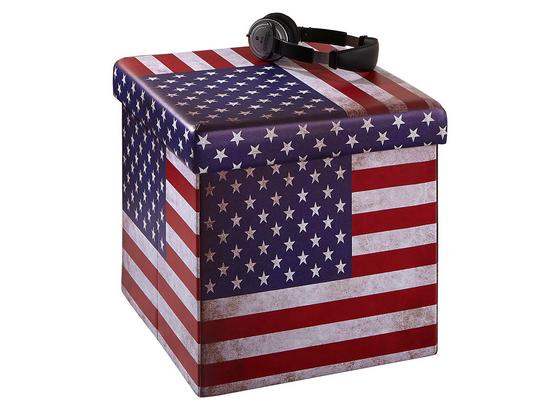 Sitzbox America - Multicolor, MODERN, Holzwerkstoff/Textil (38/38/38cm) Sitzbox America - Multicolor, MODERN, Holzwerkstoff/Textil (38/38/38cm)