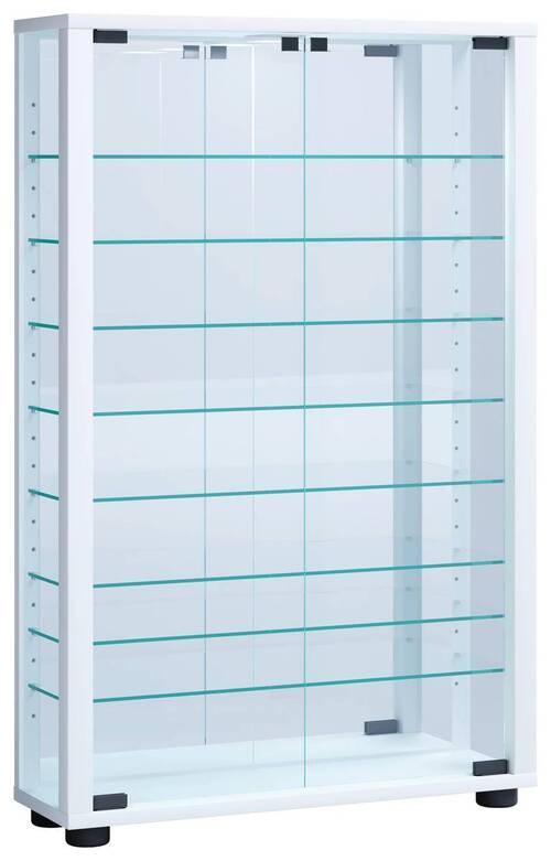 Hängevitrine Vitrosa Weiß B: 59 cm - Schwarz/Weiß, MODERN, Glas/Holzwerkstoff (59/91,3/18cm) - MID.YOU