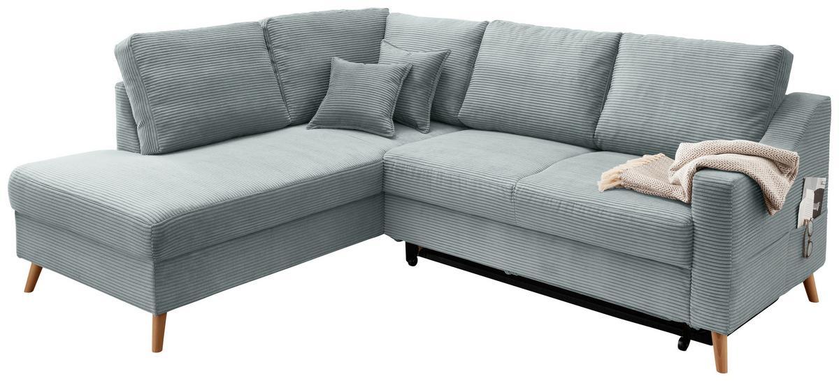 Ecksofa Valentina Hellblau S: 200x230 Cm - Naturfarben/Hellblau, MODERN, Textil (200/230cm) - Livetastic