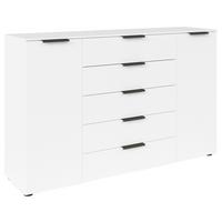 Kommode Flipp Weiß/graphitfarben B: 160 Cm - Schwarz/Graphitfarben, MODERN, Holzwerkstoff (160/100/42cm) - Rauch Möbel