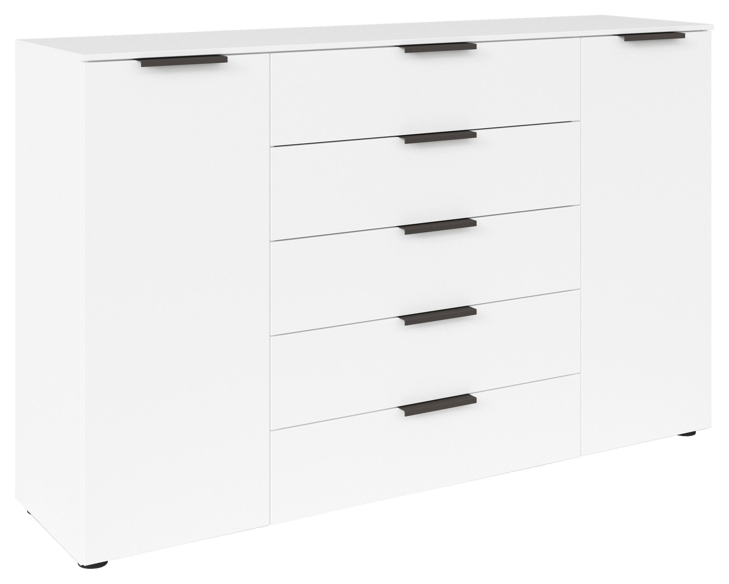 Kommode Flipp Weiß/Graphitfarben B: 160 cm