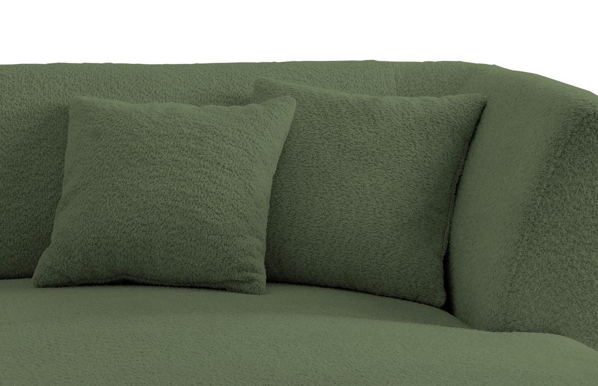 Ecksofa Colori Dunkelgrün S: 264/160 cm - Dunkelgrün/Schwarz, MODERN, Holz/Textil (264/160cm) - MID.YOU