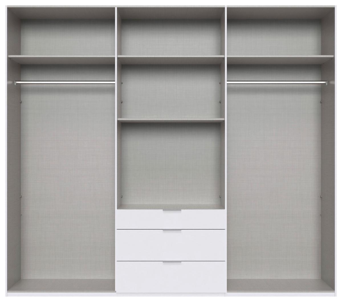 Eckleiderschrank Ny A Black Graphitfarben B: 270 cm - Graphitfarben, MODERN, Glas/Holzwerkstoff (270/236/58cm) - MID.YOU