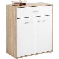 KOMODA ANDREA - čierna/farby duba, Konvenčný, kompozitné drevo/plast (68/80/34cm)