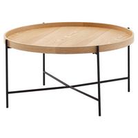 Konferenčný stolík hnedý p: 78 cm - hnedá/čierna, Modern, kov/kompozitné drevo (78/78/40cm) - MID.YOU