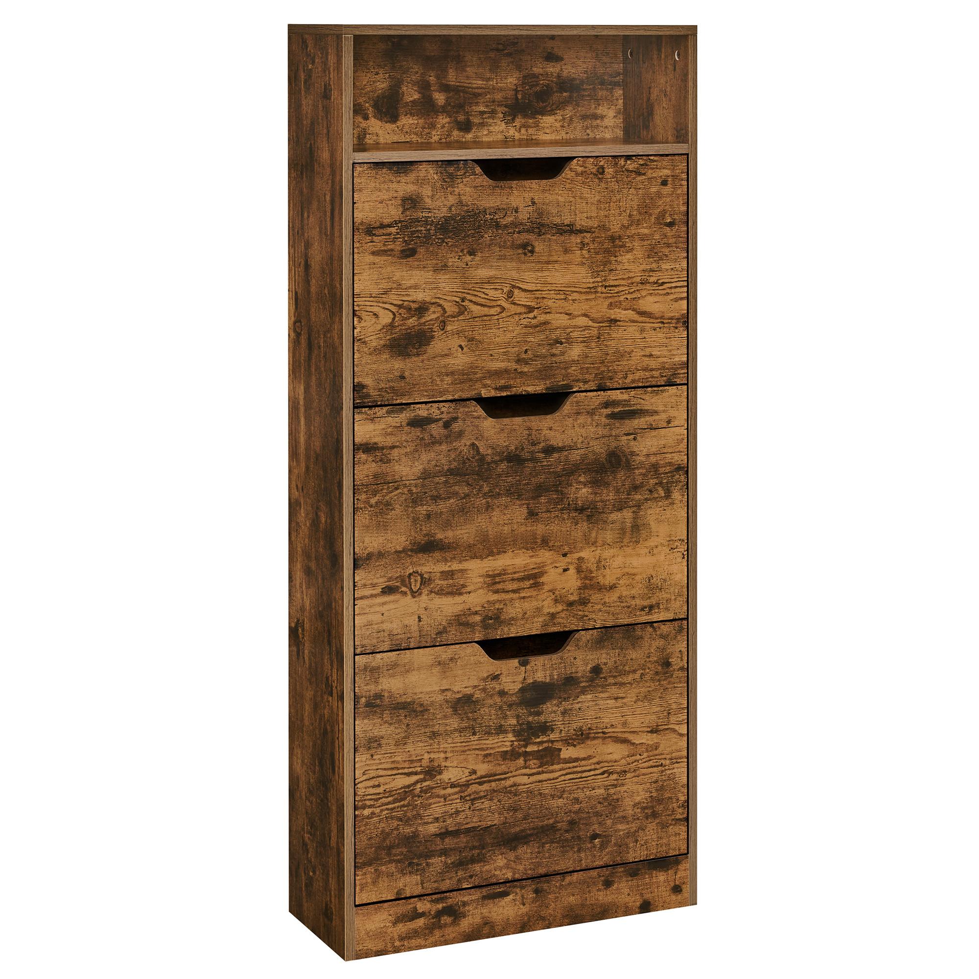 VÝKLOPNÁ SKRINKA NA TOPÁNKY RUSTIC HNEDÁ - hnedá, Modern, kompozitné drevo (60/139/24cm) - MID.YOU