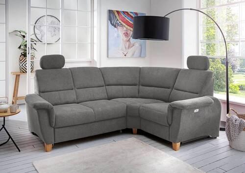 Ecksofa Parole Dunkelgrau S:237/186 cm - Wildeiche/Dunkelgrau, KONVENTIONELL, Textil (237/186cm) - Livetastic