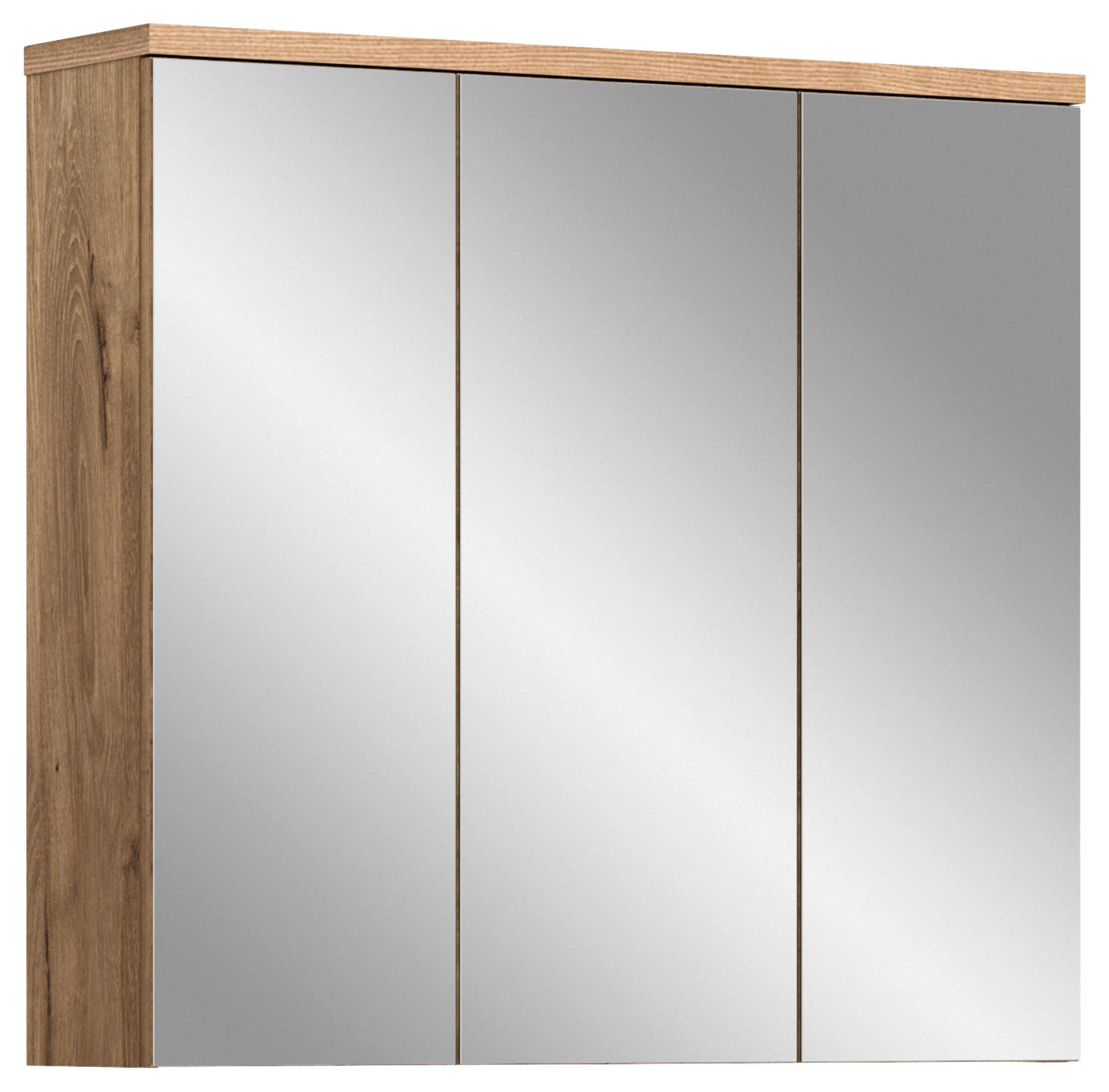 Spiegelschrank Grado Eiche Dekor - MODERN, Glas/Holzwerkstoff (75/80/20cm) - MID.YOU