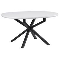 Esstisch Aris Weiß L 108-148 cm - Schwarz/Weiß, MODERN, Holzwerkstoff/Metall (108/148/108/76cm) - Livetastic