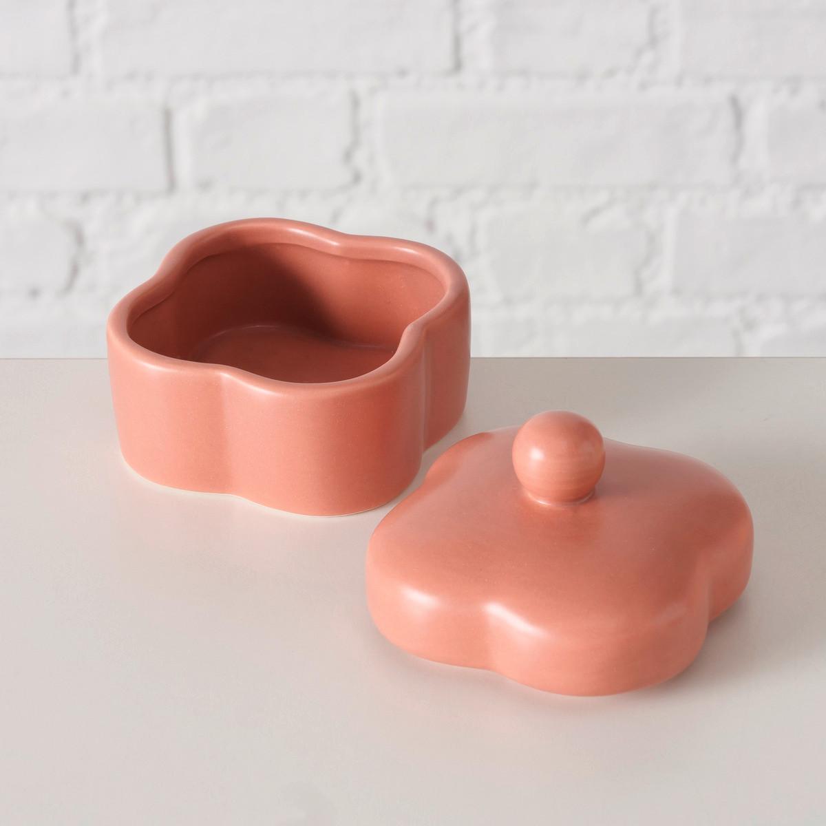 DEKORAČNÍ DÓZA SPLENDY I - světle růžová, Moderní, sklo/keramika (8/9/8cm) - Modern Living