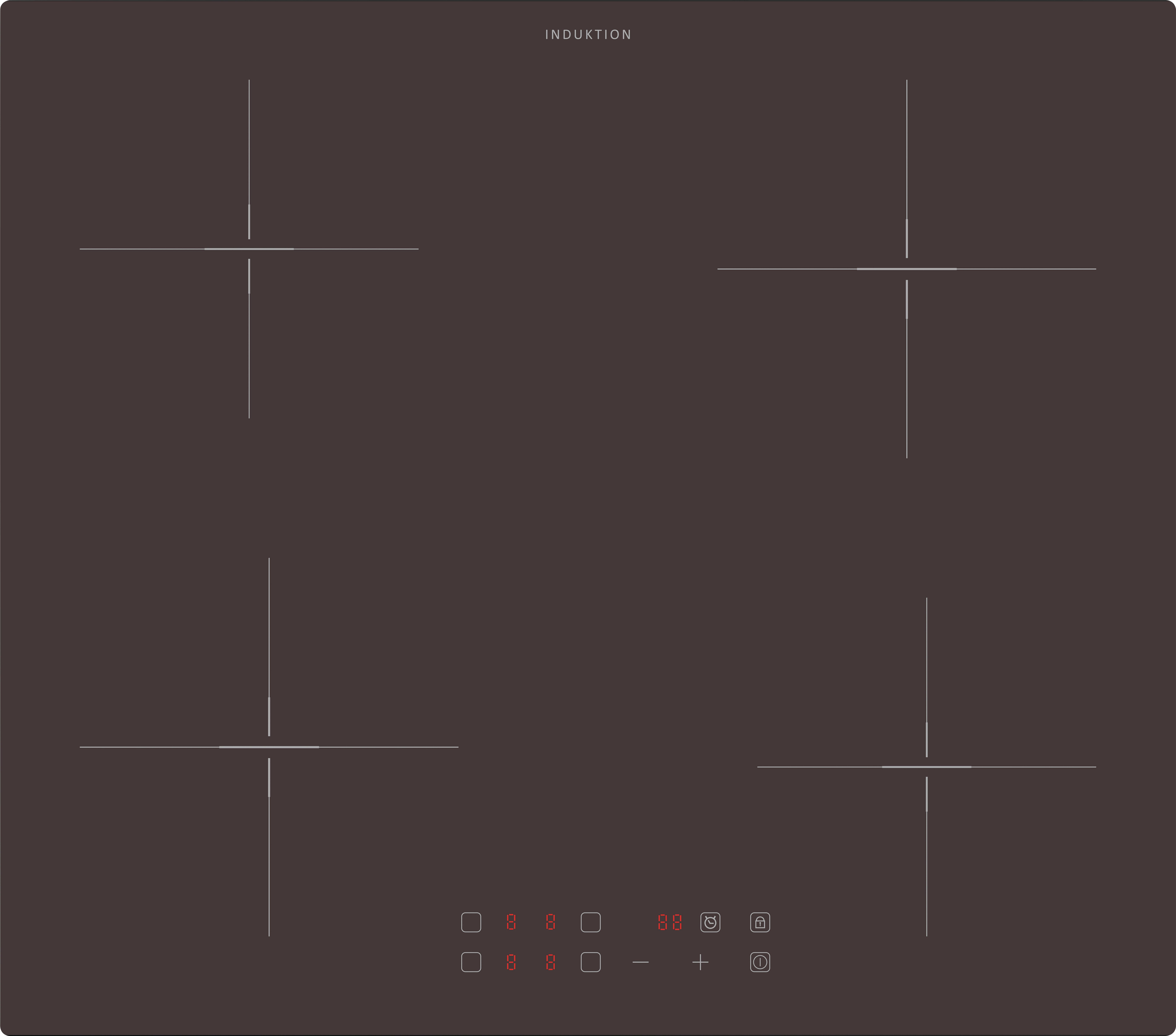 Induktionskochfeld Kfi925 - Schwarz, Design, Glas (59/55/52cm) - Oranier