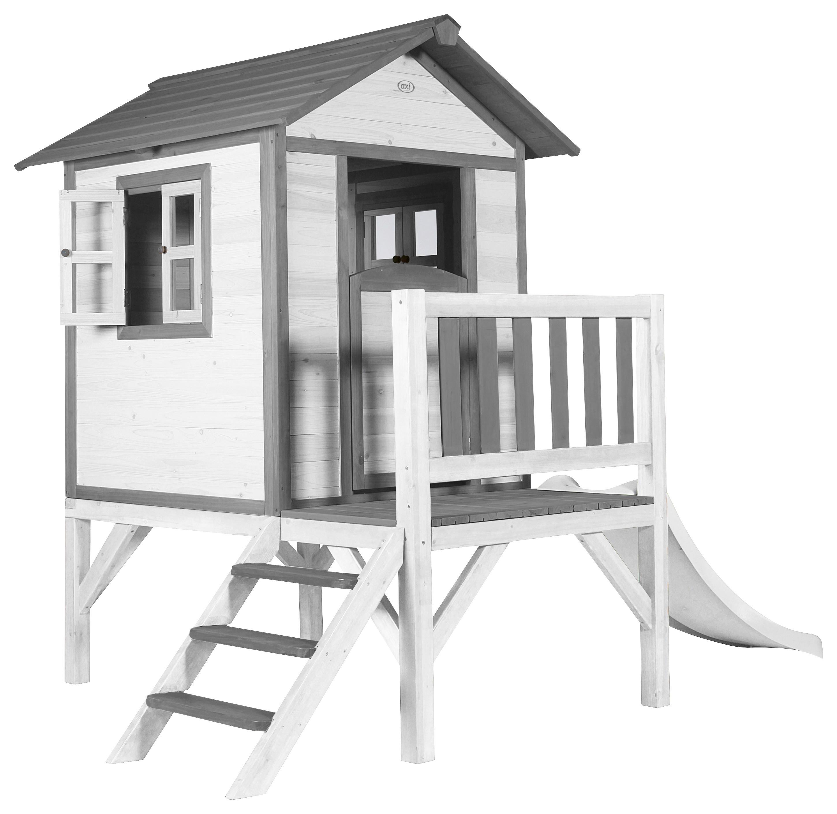 Spielhaus C050.002.90 - Weiß/Grau, KONVENTIONELL, Holz/Kunststoff (240/189/167cm) - Ambia Garden