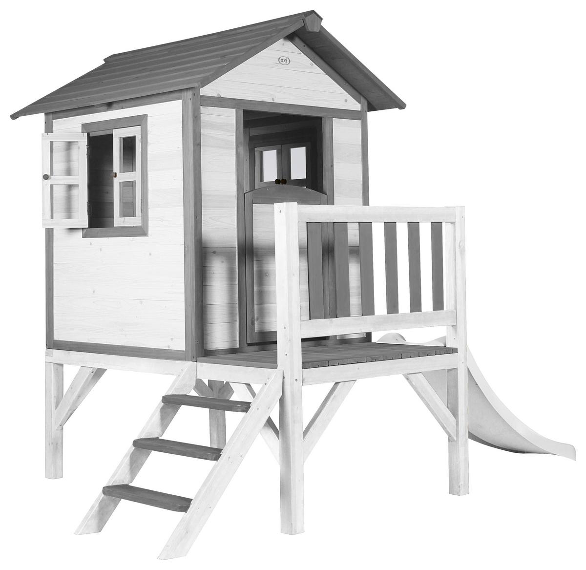 Spielhaus C050.002.90 - Weiß/Grau, KONVENTIONELL, Holz/Kunststoff (240/189/167cm) - Ambia Garden