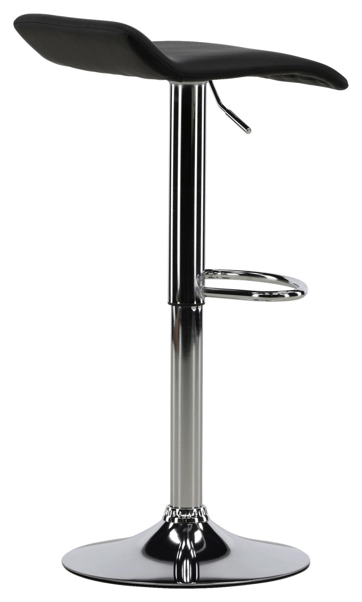 Barhocker-set Jonna - Silberfarben/Schwarz, Design, Textil/Metall (38/84/38cm) - Livetastic