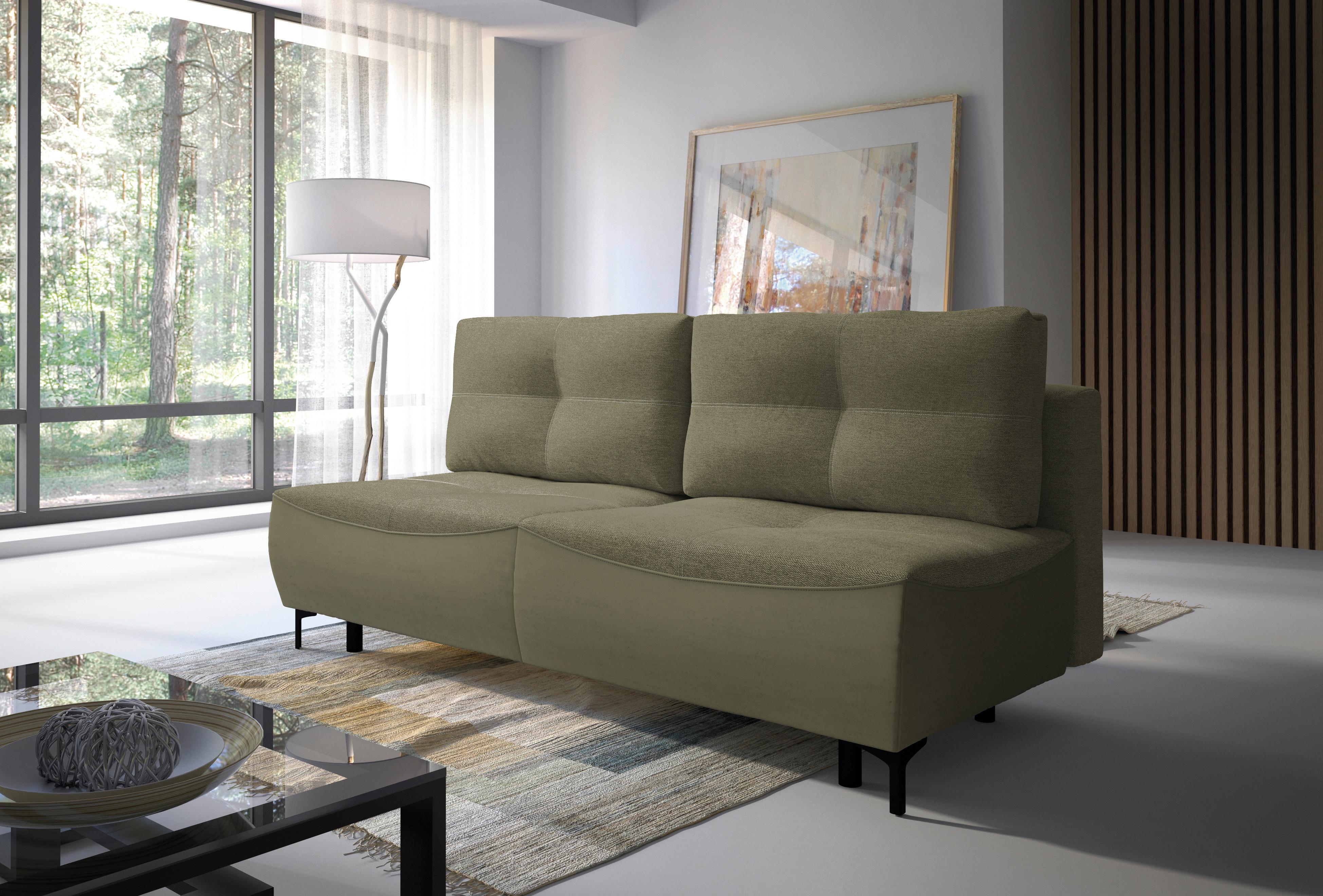 Schlafsofa Wendy - Schwarz/Weiß, Design, Textil (197/94/96cm) - MID.YOU