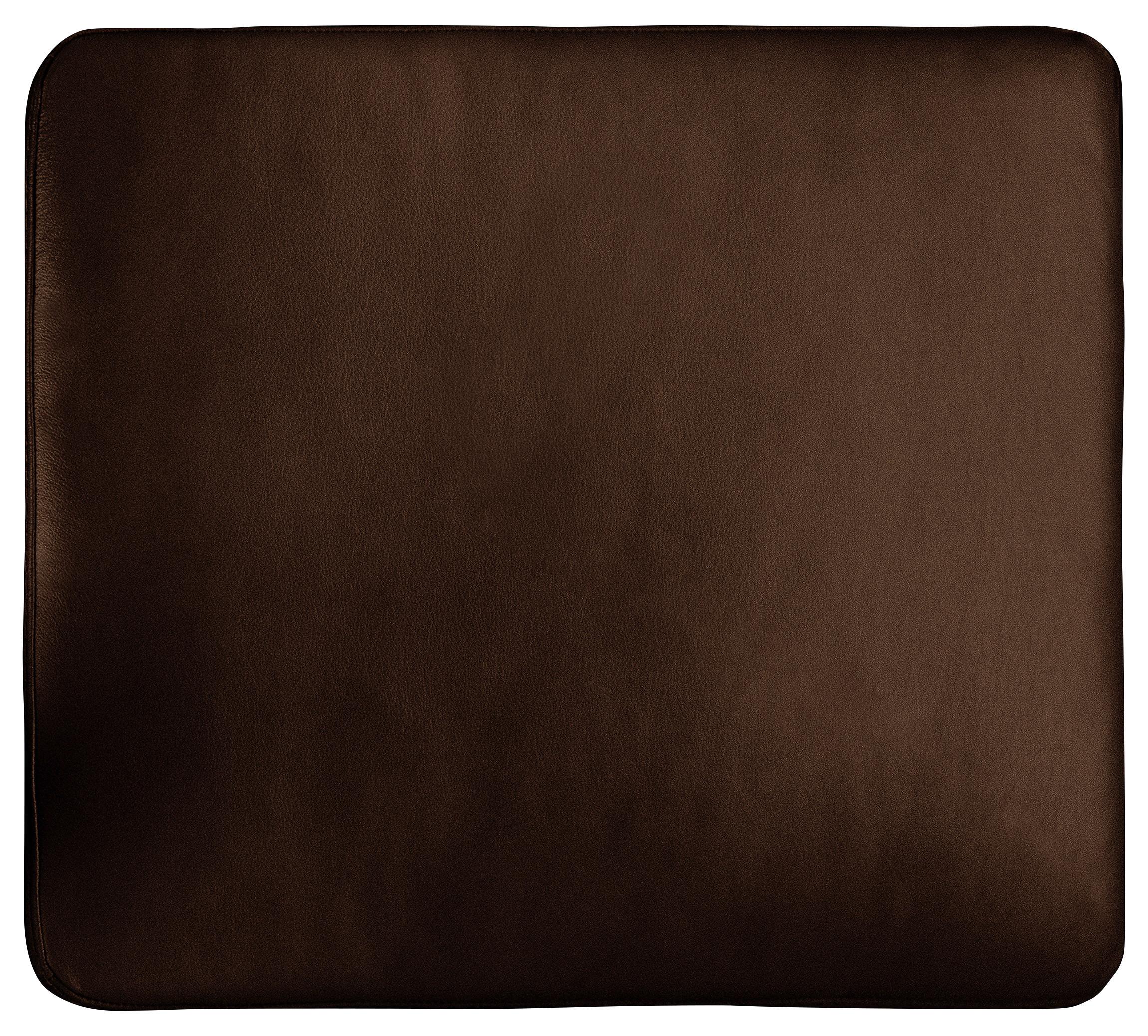 Zierkissen Spring Echtleder D. Braun, B: 52 cm - Dunkelbraun, Design, Leder (52/42/7cm) - Livetastic