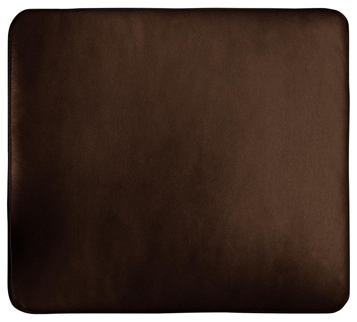 Zierkissen Spring Echtleder D. Braun, B: 52 cm - Dunkelbraun, Design, Leder (52/42/7cm) - Livetastic