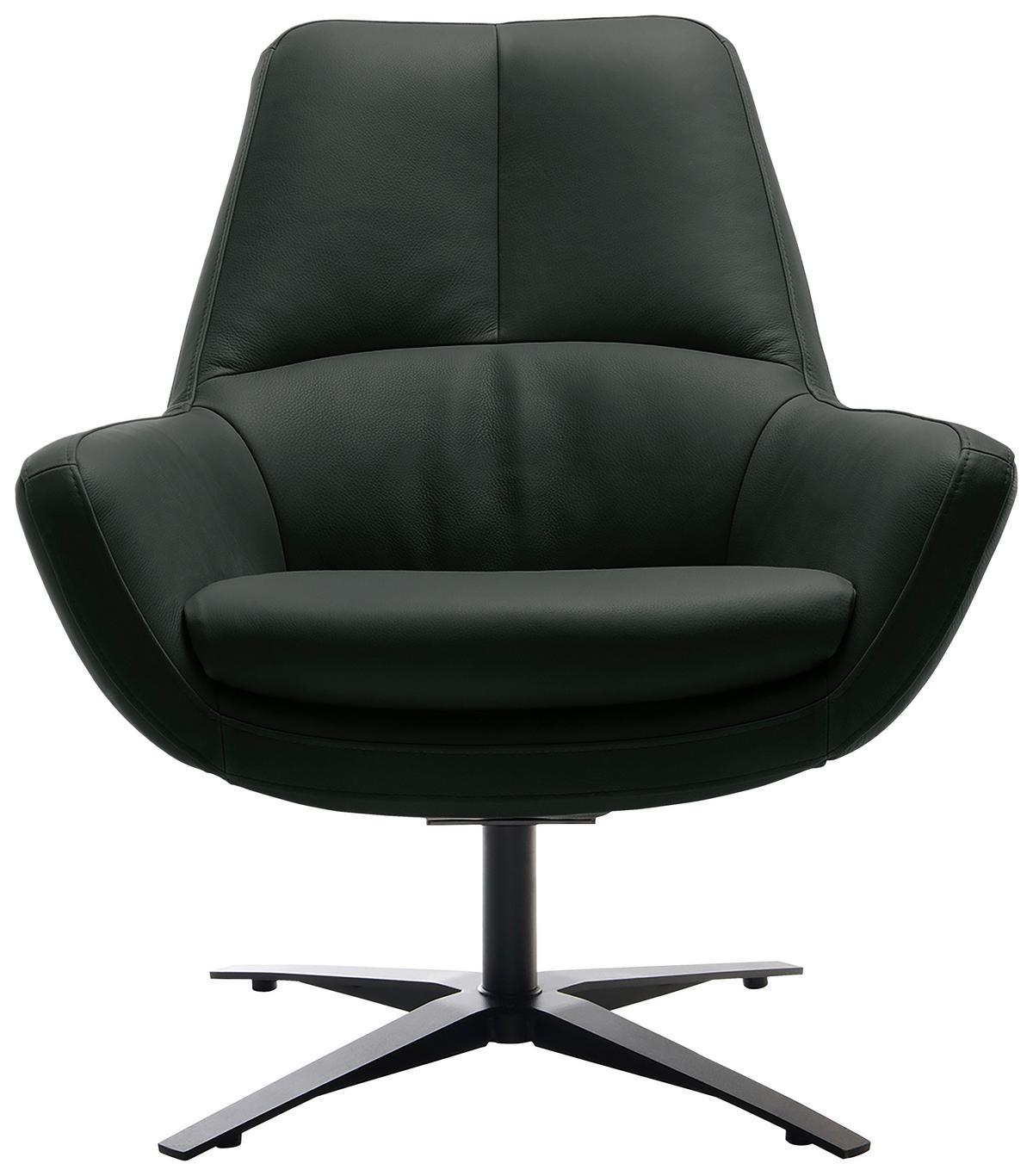 SESSEL BE ORGANIC - Schwarz, MODERN, Leder (81/92/83cm) - Trendmanufaktur