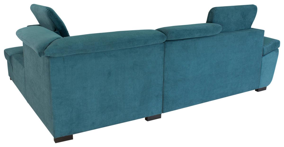 Sarokgarnitúra Vince - kék, Design, textil (280/202cm)