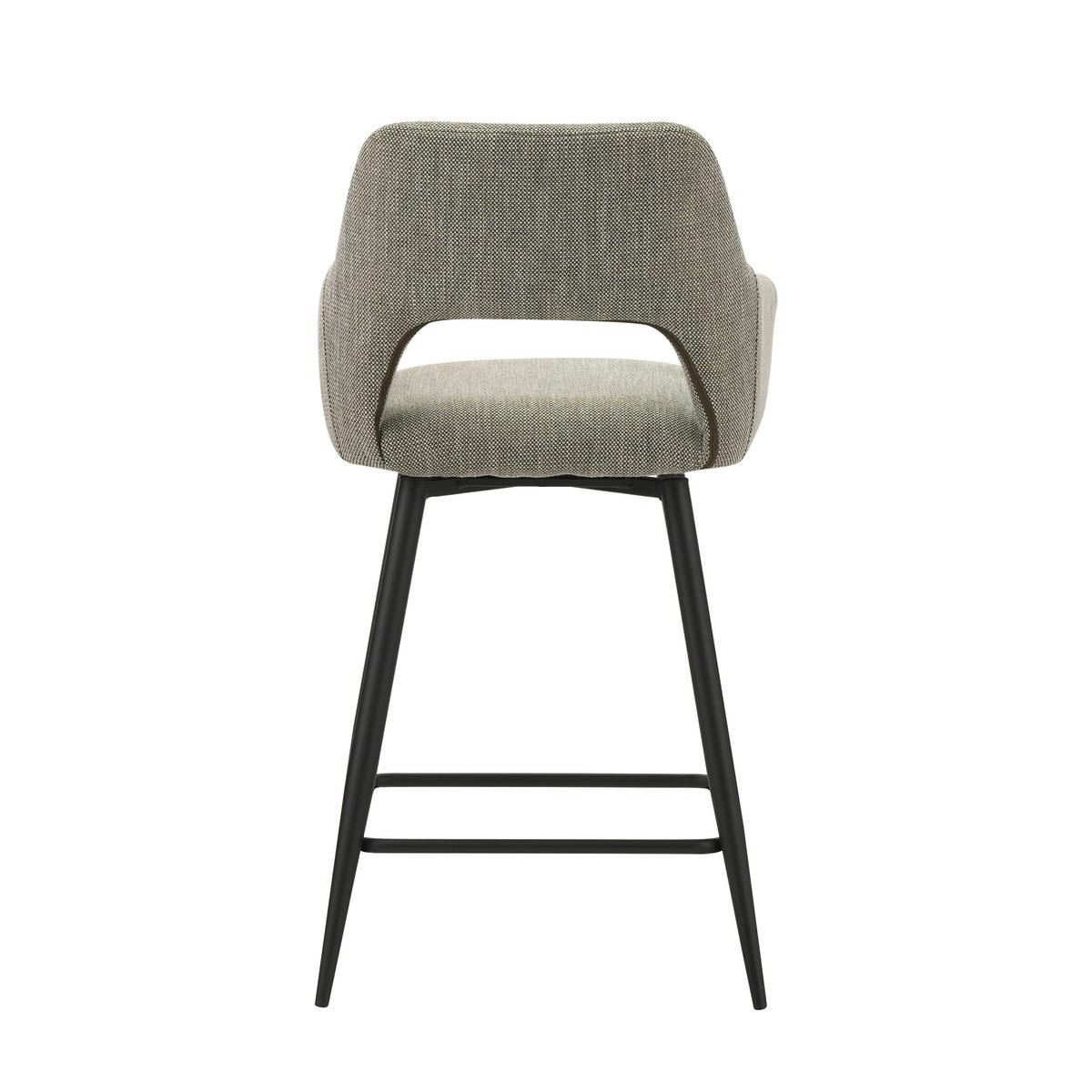 Barhocker-set Amiens Grün, B: 51,5 Cm - Schwarz/Grün, MODERN, Textil/Metall (51,5/97/54cm) - MID.YOU