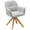 Armlehnstuhl Kerry Hellgrau B: 63 Cm - Eichefarben/Hellgrau, LIFESTYLE, Holz/Textil (63/83/61cm) - MID.YOU