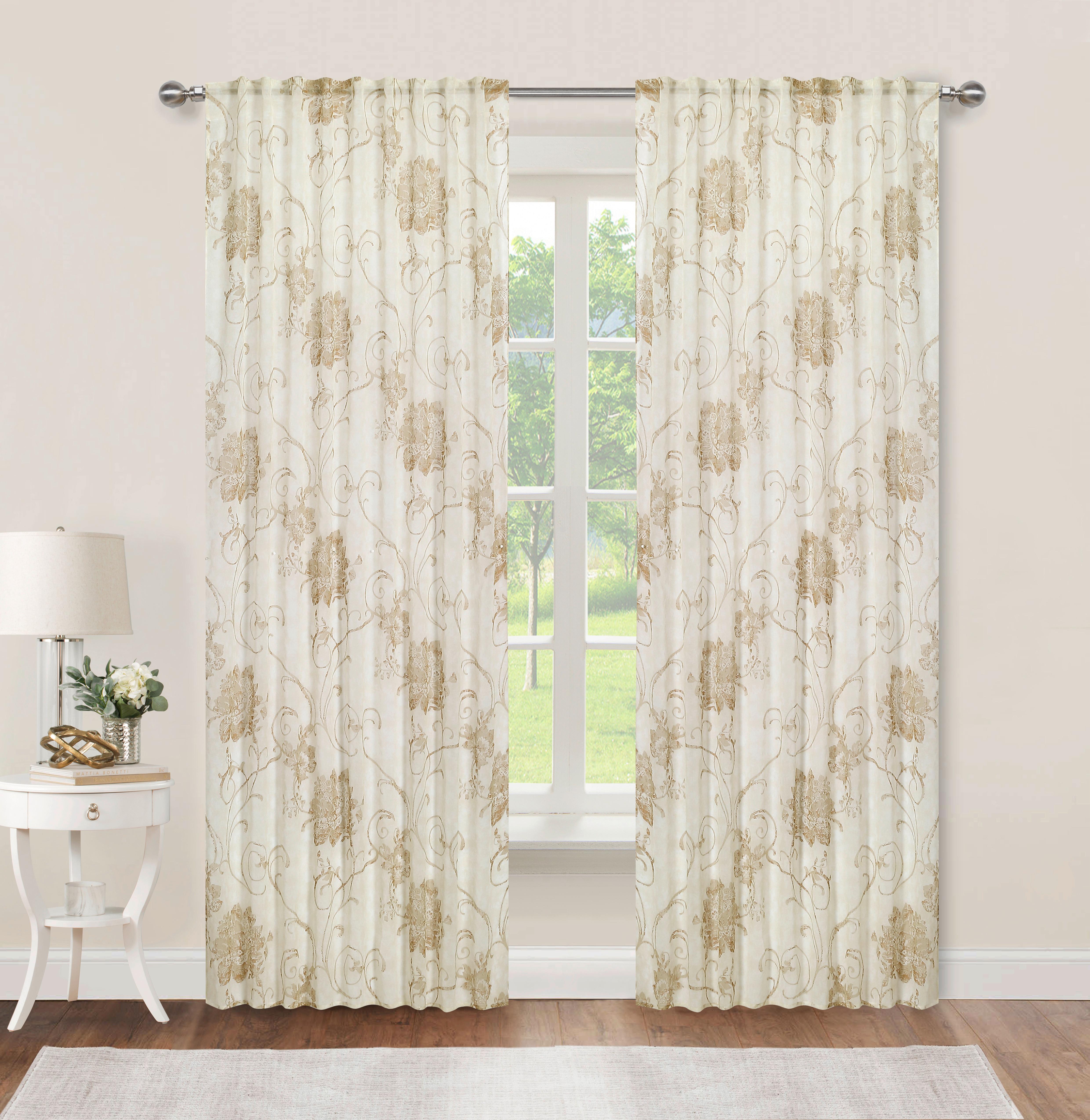 Vorhang Mit Band Sarah 140x245 Cm Taupe - Taupe, ROMANTIK / LANDHAUS, Textil (140/245cm) - James Wood