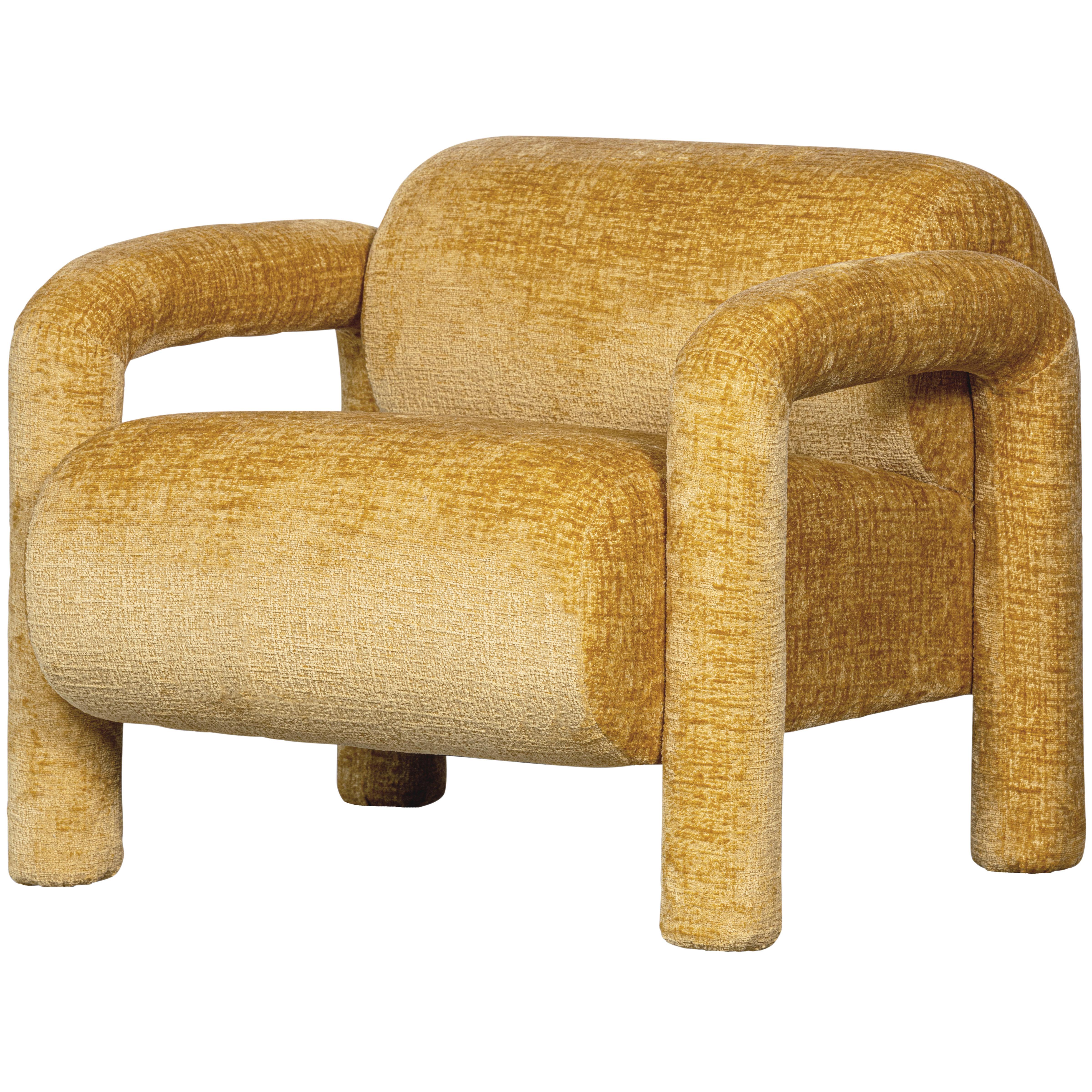 Sessel Lenny Goldfarben B: 76 Cm - Goldfarben, Design, Textil (76/65/82cm) - Livetastic