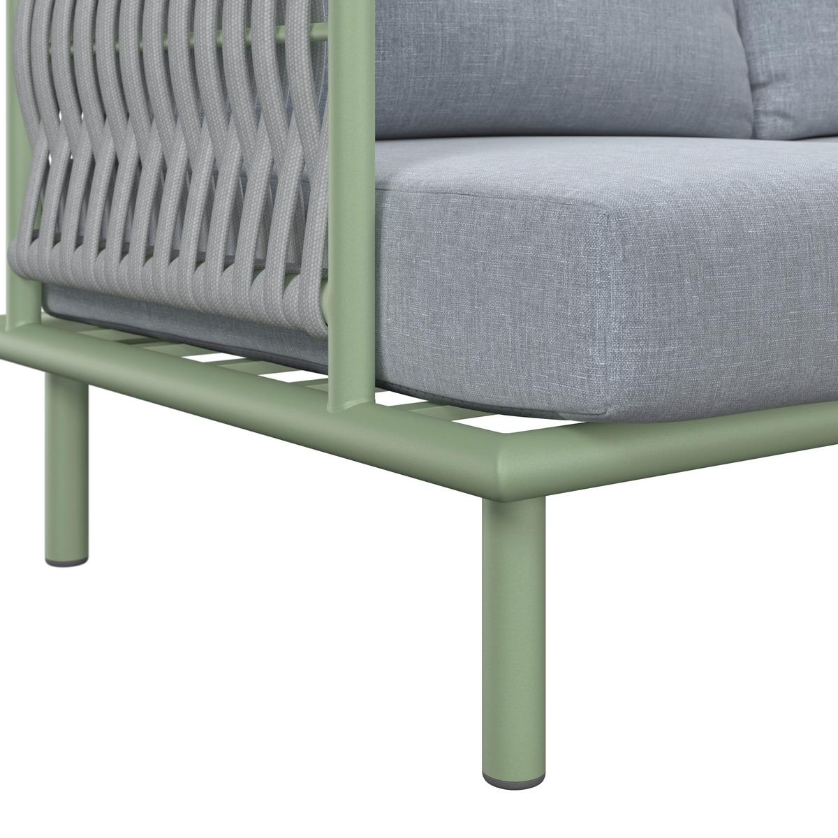 Loungegarnitur Daytona - Alufarben/Naturfarben, MODERN, Holz/Kunststoff - Beldano