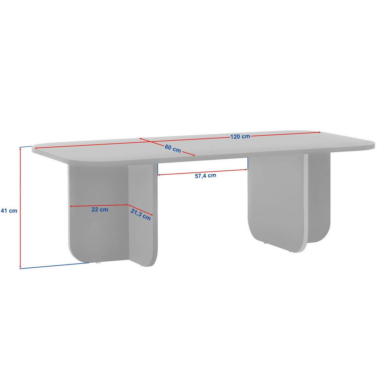 COUCHTISCH Akira Walnussfarben L: 120cm - Walnussfarben, Design, Holzwerkstoff (120/60/41cm) - MID.YOU