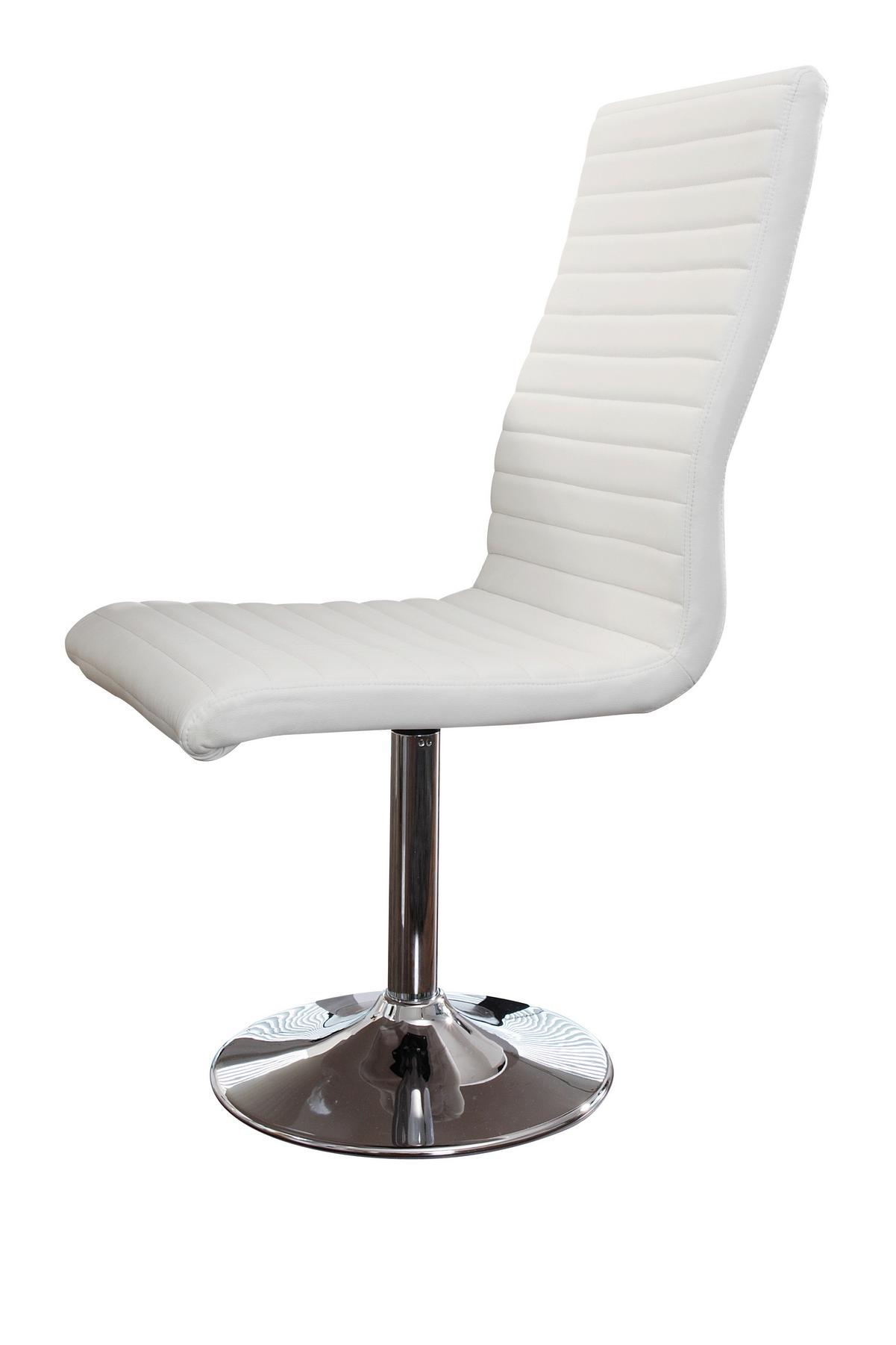 Tischgruppe Weiß Hochglanz 160 cm - Weiß Hochglanz/Silberfarben, MODERN, Holzwerkstoff/Textil (160/90/76cm) - Livetastic