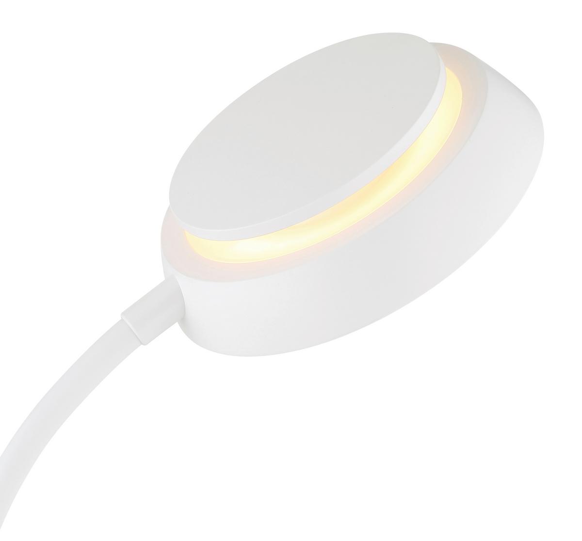 LED-Tischleuchte Memory-Funktion - Silberfarben/Weiß, Design, Kunststoff (30,6/17,2/44,8cm) - Globo