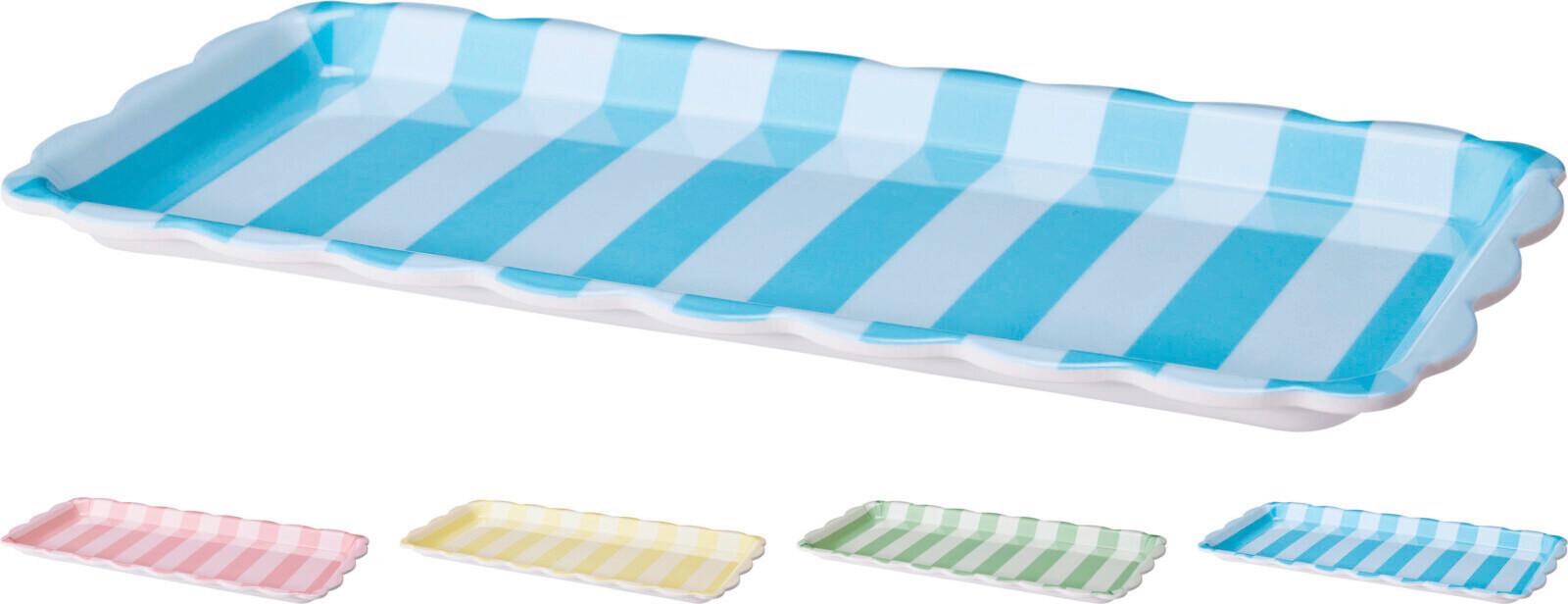 Serviertablett Simon - Blau/Pink, Basics, Kunststoff (15/1,7/32cm)