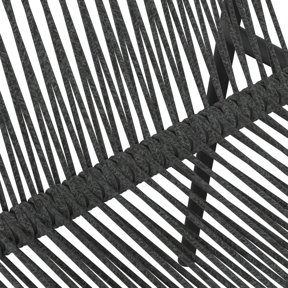 SADA ZÁHRADNÝCH KRESIEL NARDO - čierna/tmavosivá, Modern, kov/textil (55/82/58cm) - Bessagi Garden