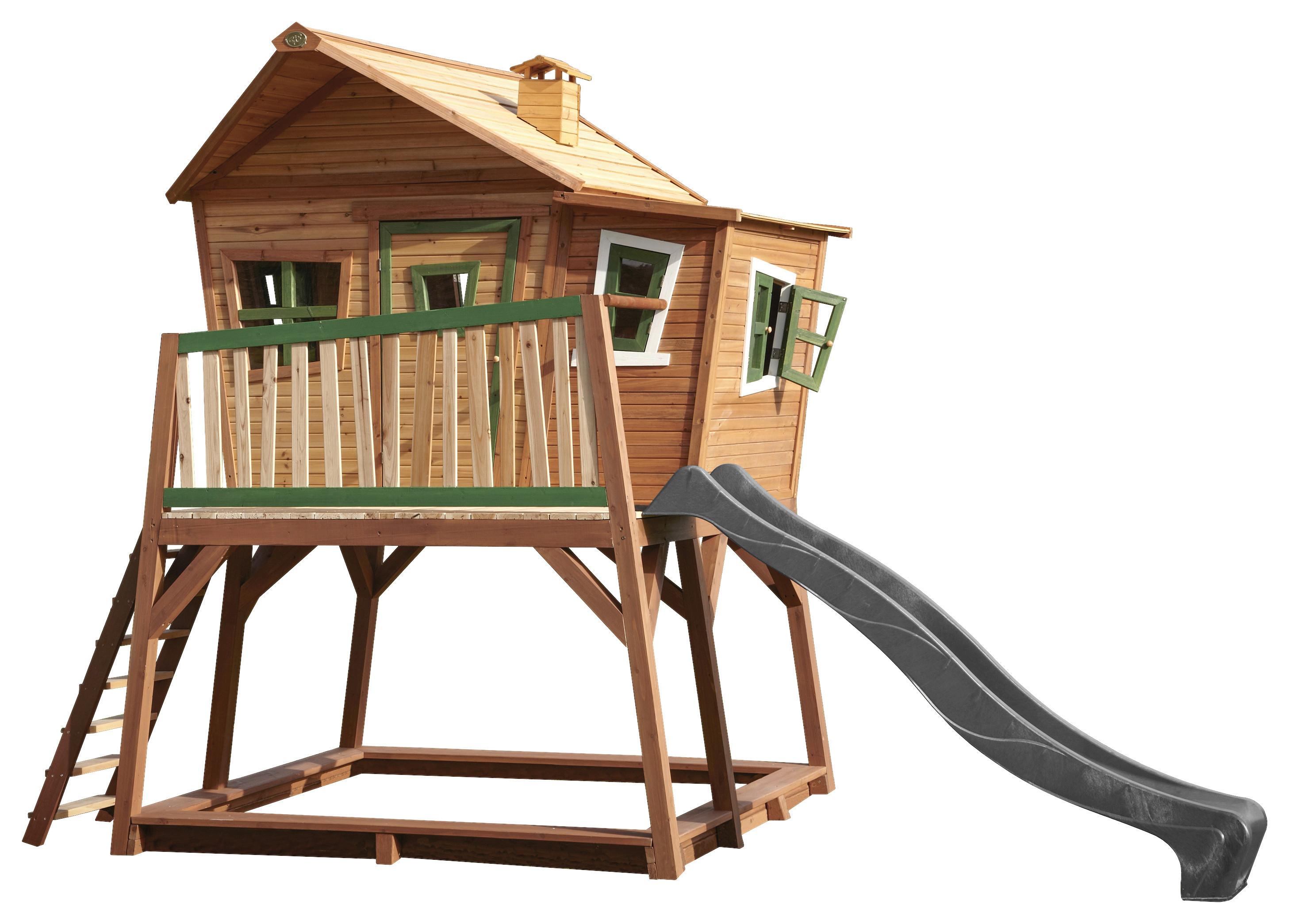 Spielturm A030.150.80 - Braun/Grau, KONVENTIONELL, Holz (432/288/193cm) - Ambia Garden