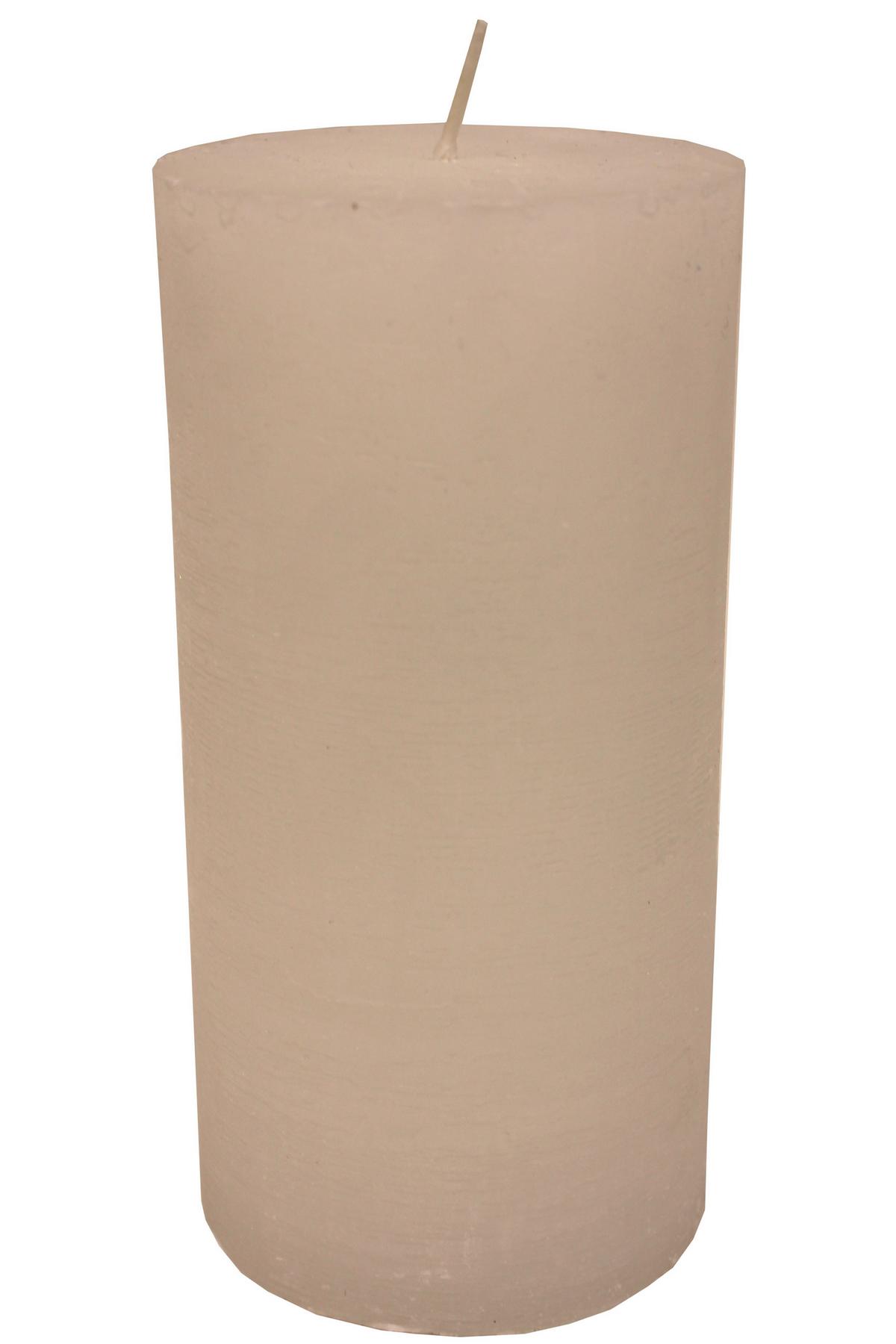 Valcová sviečka RUTH   - RUSTIK -AKT- - čierna/piesková, Modern, textil/prírodné materiály (10/20cm) - Premium Living