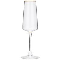 Champagnerglas Winona ca. 230 ml - Klar/Goldfarben, Basics, Glas (4.5/22.5cm) - Luca Bessoni