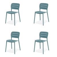 Stapelsessel 4x Propi – Stuhl Blau - Blau, MODERN, Kunststoff (46/79/53cm)