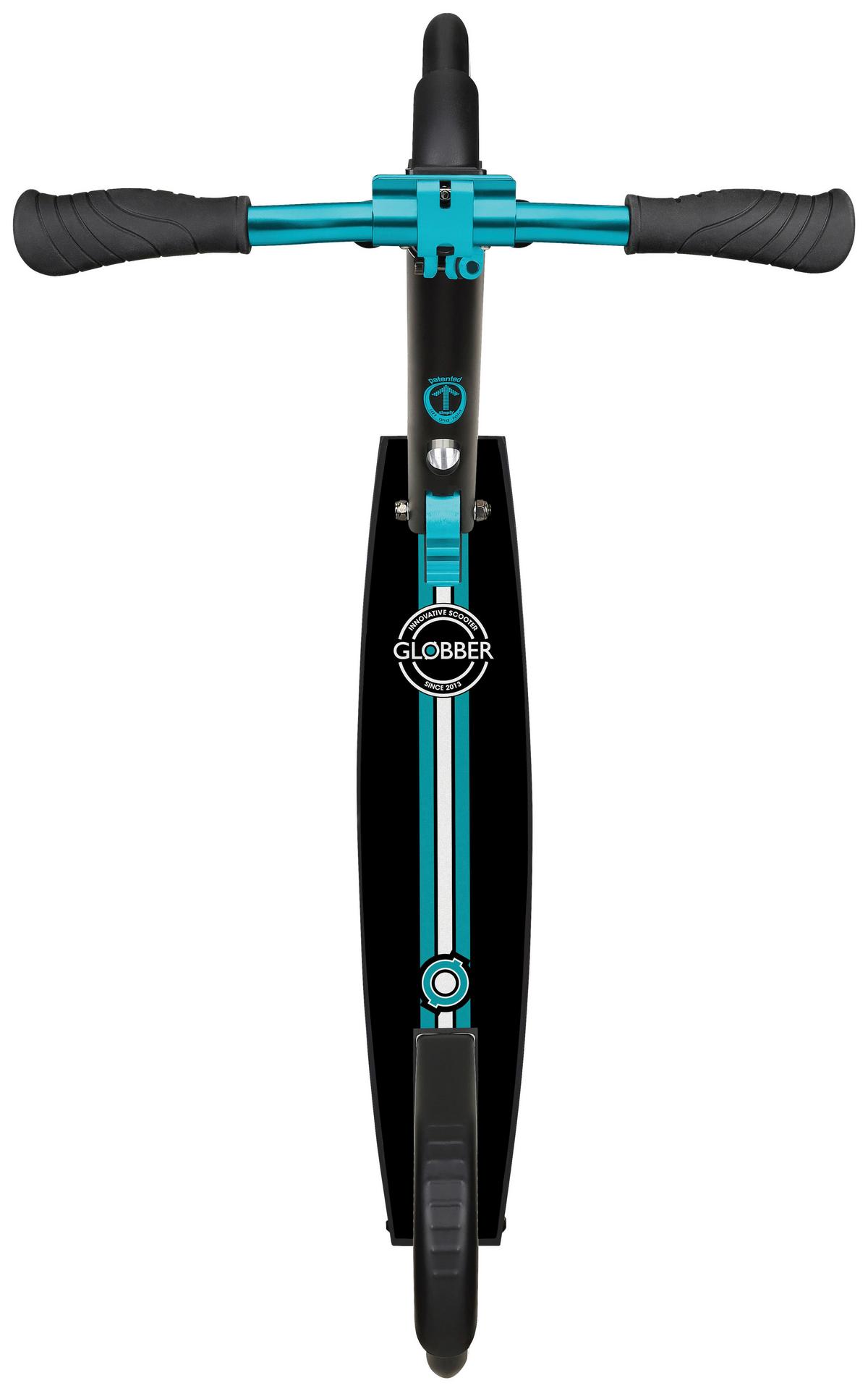 Scooter Globber Schwarz/türkis Ø 205 Mm, Klappbar - Türkis/Schwarz, Basics, Metall (89/45/108cm)