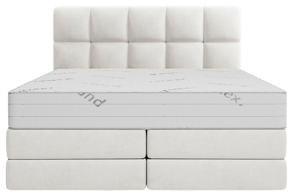 Boxspringbett Toni mit Bettkasten 180x200 cm - Schwarz/Weiß, KONVENTIONELL, Holz/Holzwerkstoff (180/200cm)