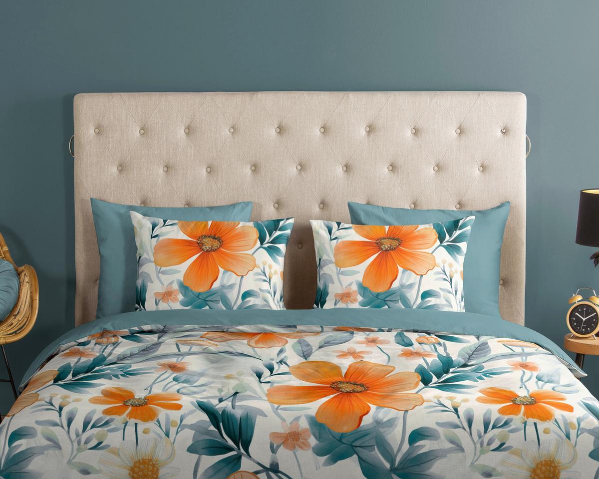 WENDEBETTWÄSCHE SPIRIT - Koralle/Multicolor, Basics, Textil (140/200cm)