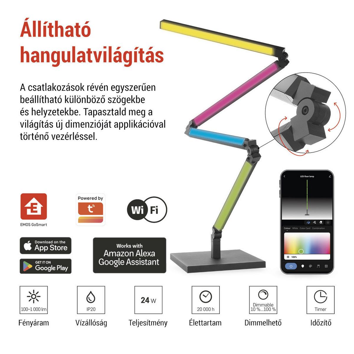 Led Állólámpa Gosmart - Basics (175cm)