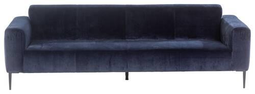 3-Sitzer-Sofa Nobility Rücken Echt Blau - Blau/Schwarz, MODERN, Textil (250/76/86cm) - W.Schillig